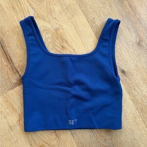 SET Active Blue Ribbed Top